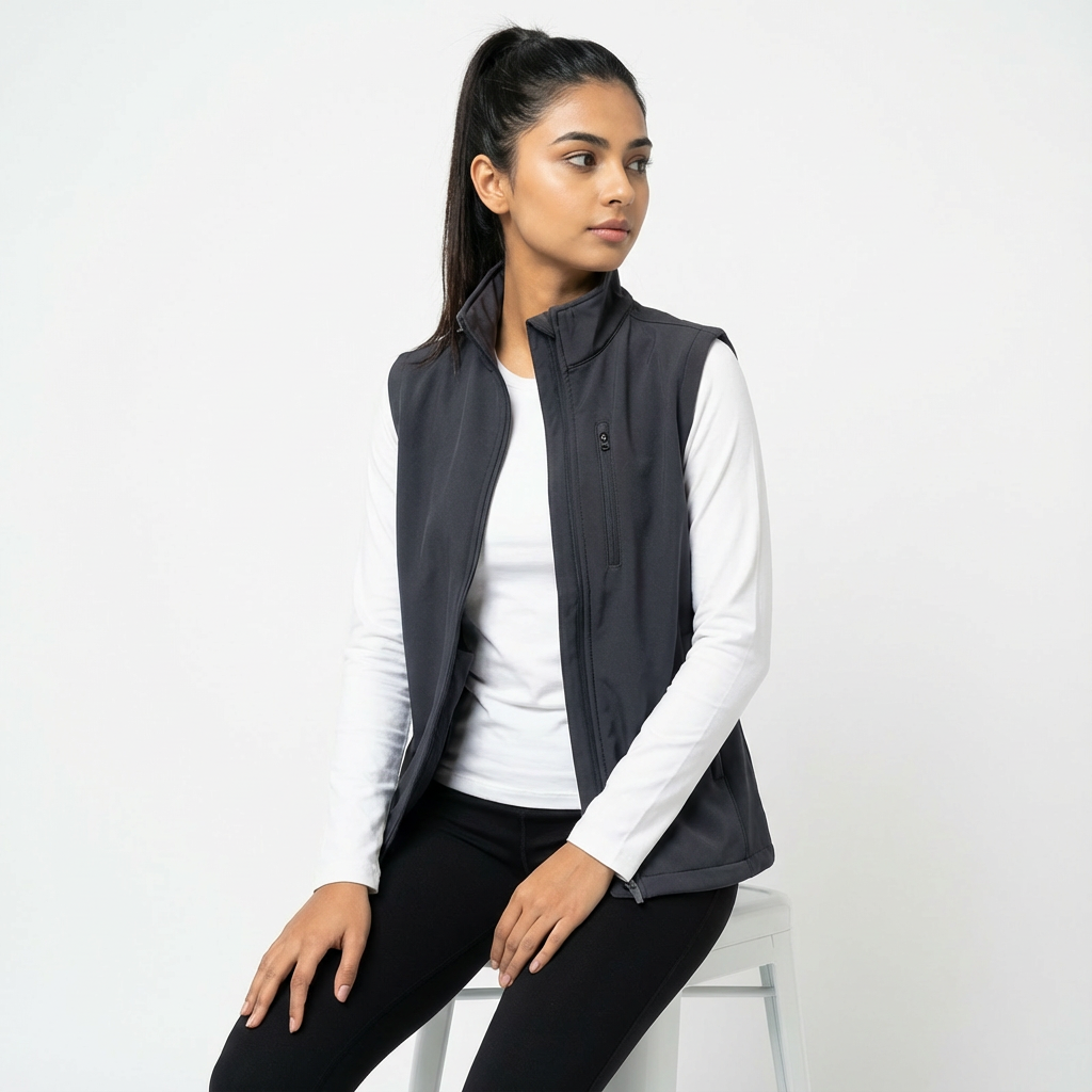 Front Zip Activewear Top | Modest & Functional Design